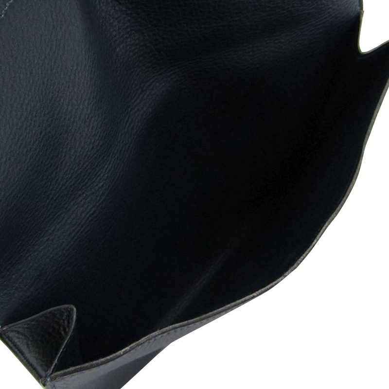 

Hermes Navy Blue Leather Clutch Bag