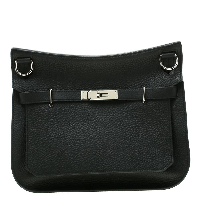 Pre Owned Hermes Black Togo Leather Jypsiere 28 Bag