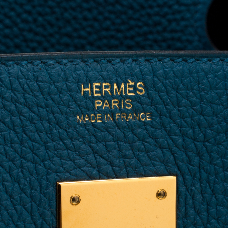 Hermes Birkin 30 Bleu de Galice Togo Gold Hardware #Q - Vendome