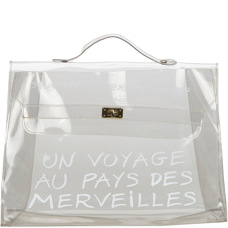 hermes transparent kelly bag