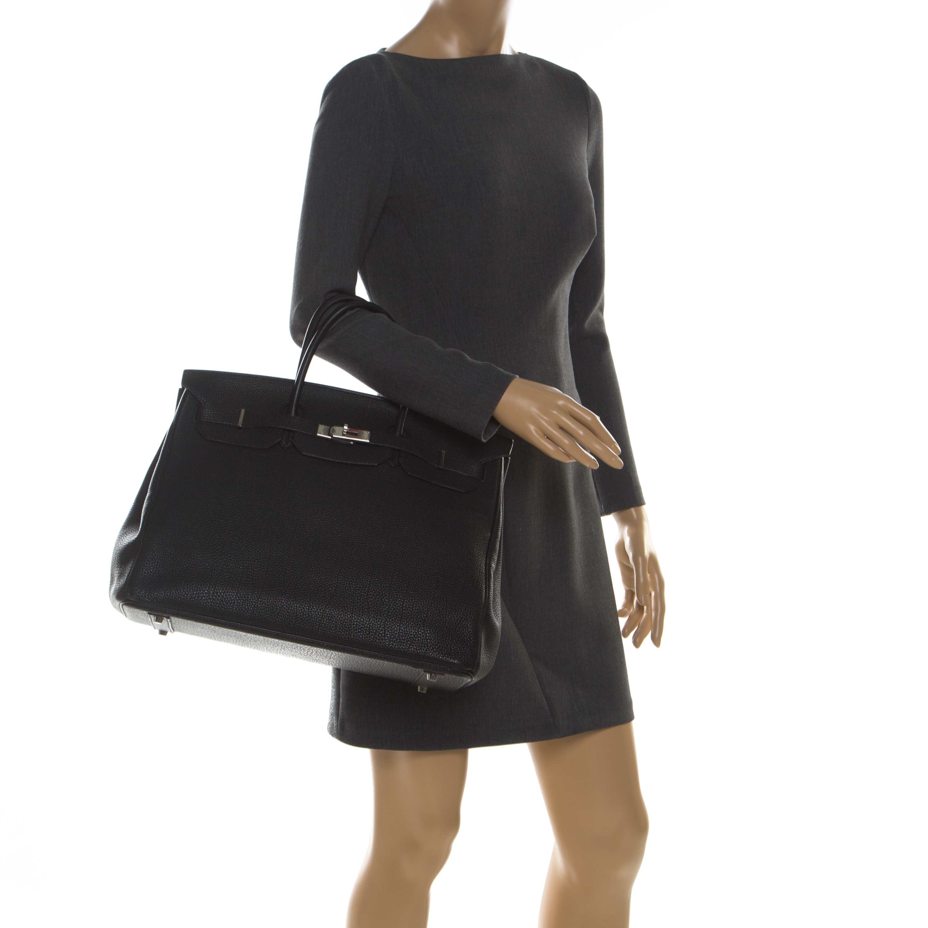 

Hermes Black Togo Leather Palladium Hardware Birkin 40 Bag