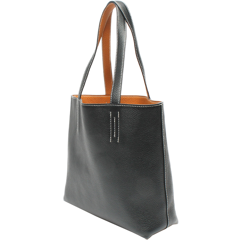

Hermes Black Leather Double Sens 36 Bag
