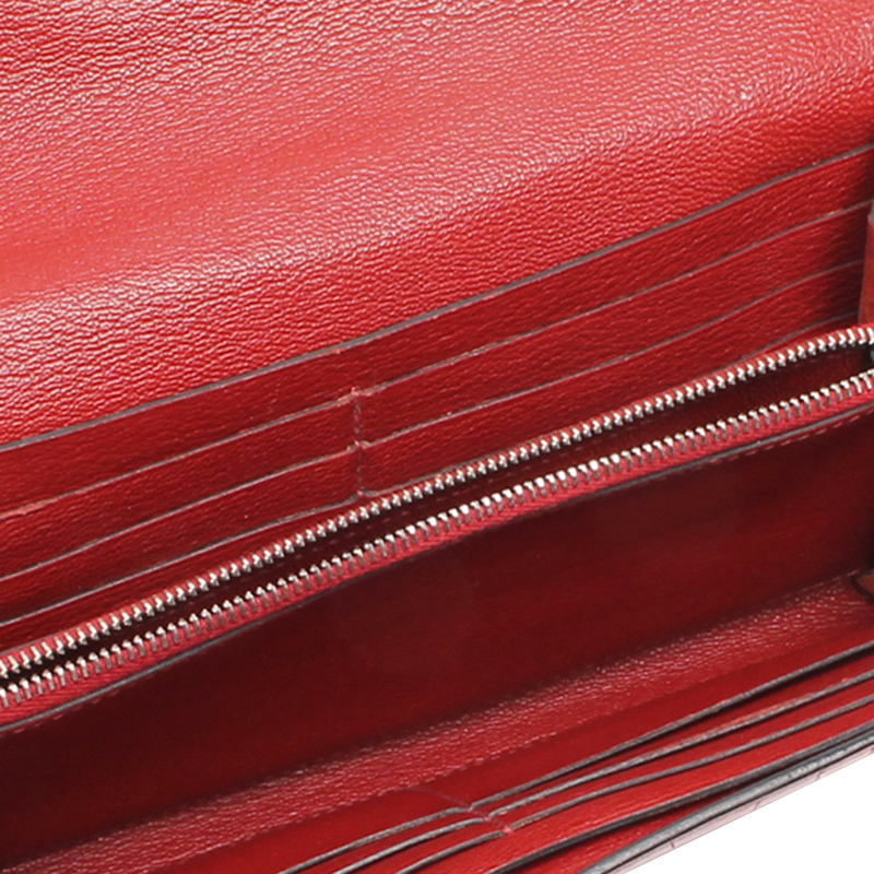 

Hermes Red Alligator Long Kelly Wallet