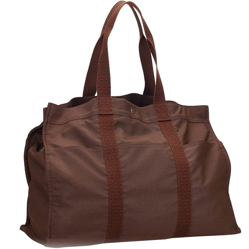 

Hermes Brown Canvas Fourre Tout PM