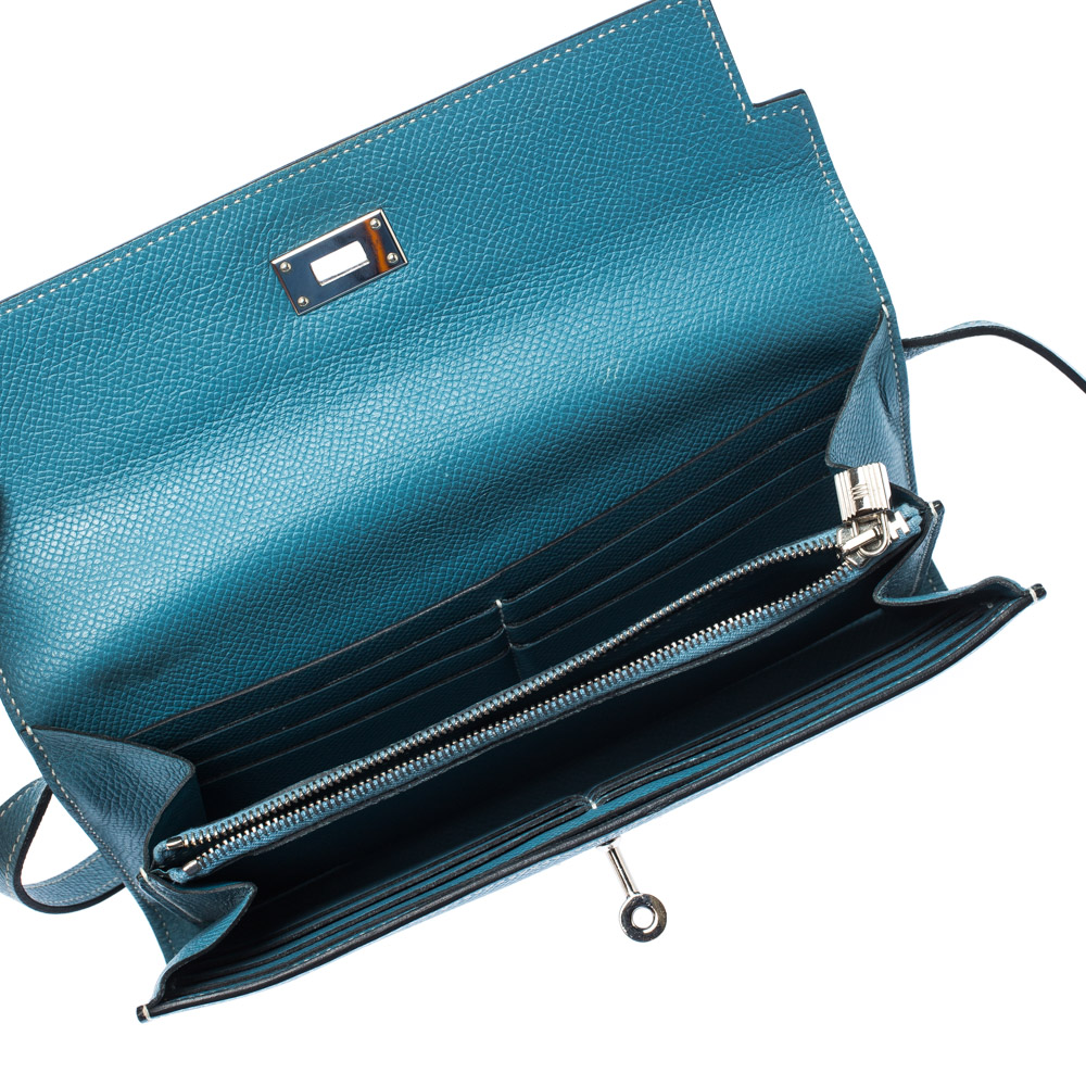 

Hermes Blue Jean Epsom Leather Kelly Classic Wallet