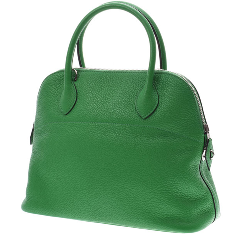 

Hermes Green Clemence Leather Palladium Bolide 31 Bag