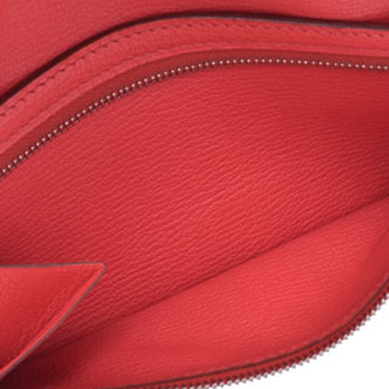 

Hermes Bougainvillea Ostrich Leather Wallet, Red