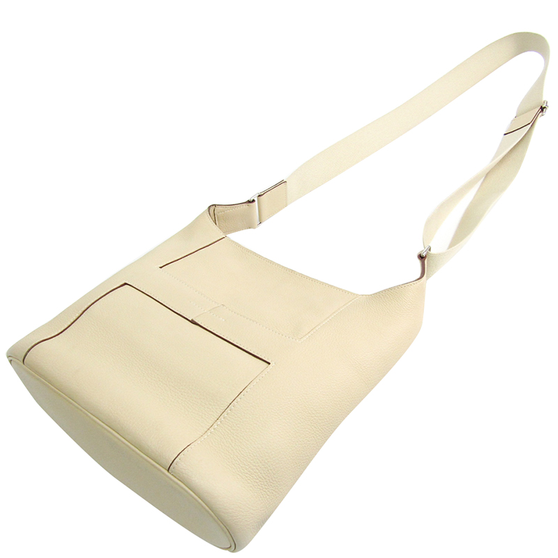 

Hermes Beige Taurillon Clemence Leather Shoulder Bag