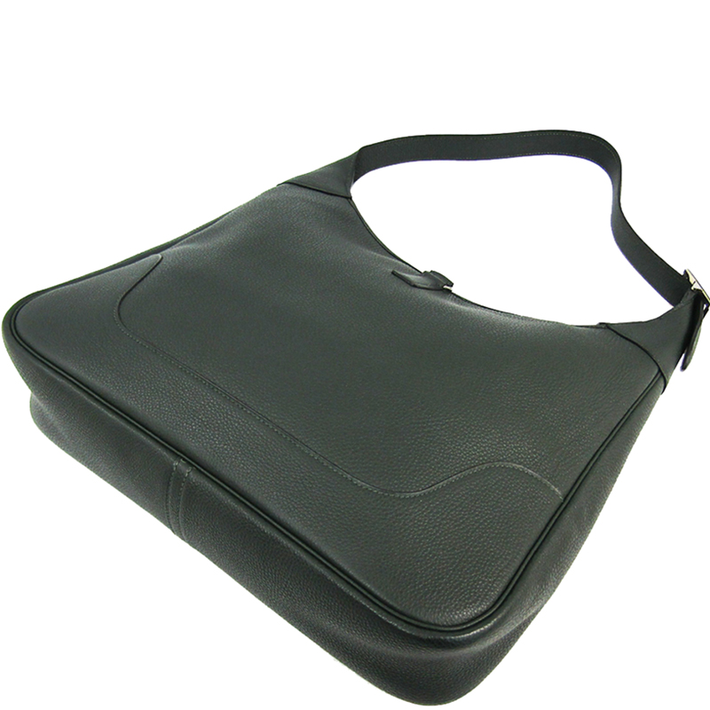 

Hermes Green Taurillon Clemence Leather Trim II 35 Bag