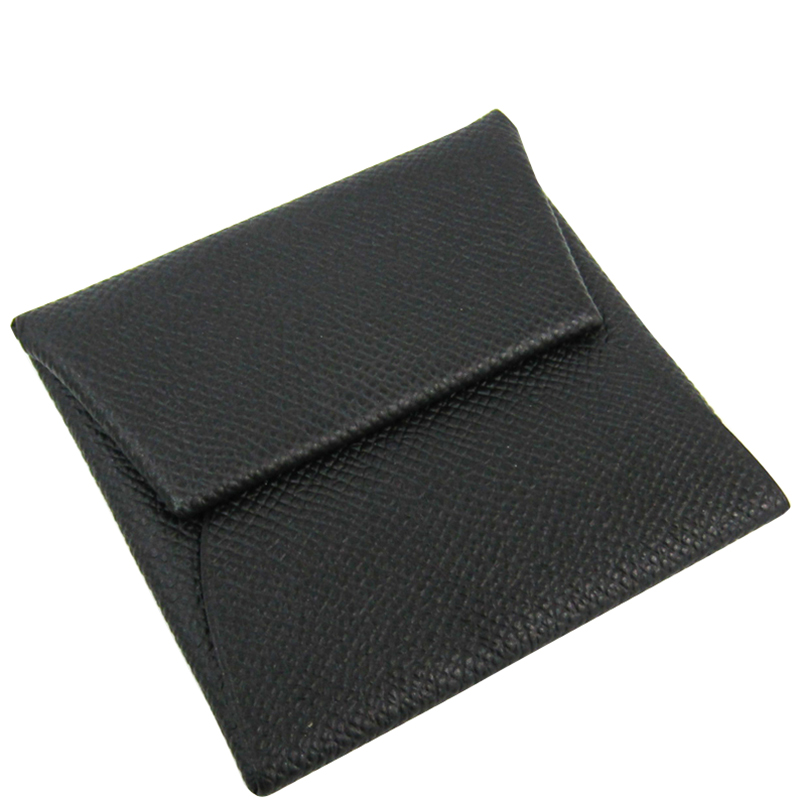 

Hermes Black Epsom Leather Bastia Wallet