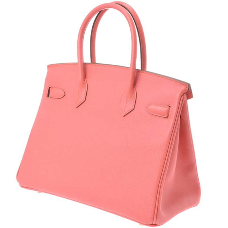 

Hermes Flamingo Togo Leather Gold Hardware Birkin 30 Bag, Pink