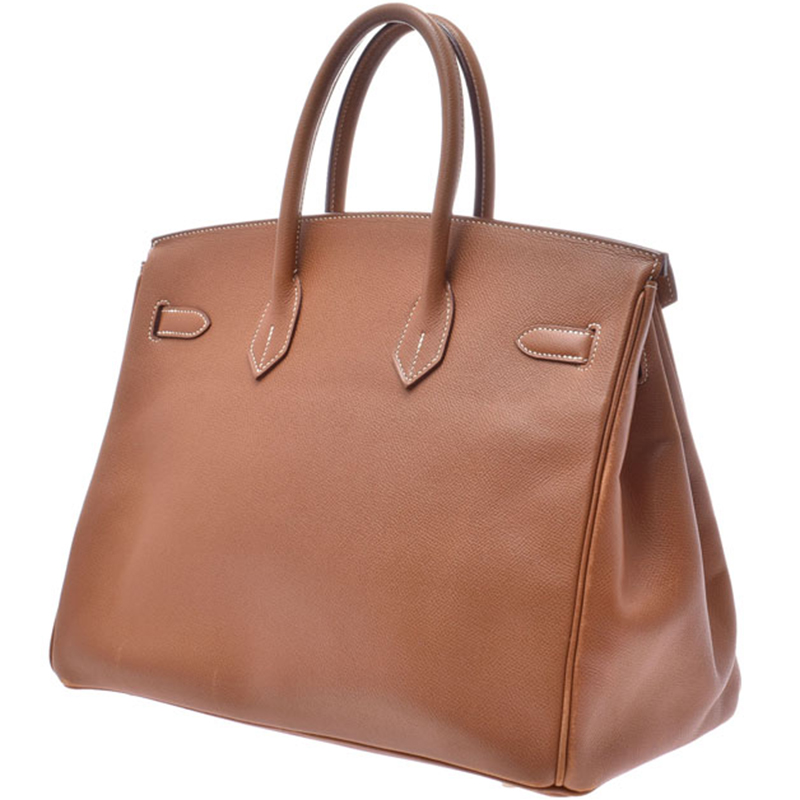 

Hermes Gold Togo Leather Gold Hardware Birkin 35 Bag, Brown