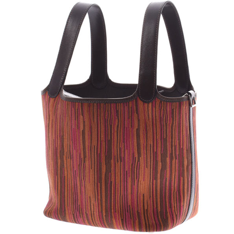 

Hermes Dark Brown Vibrato Picotin PM Bag