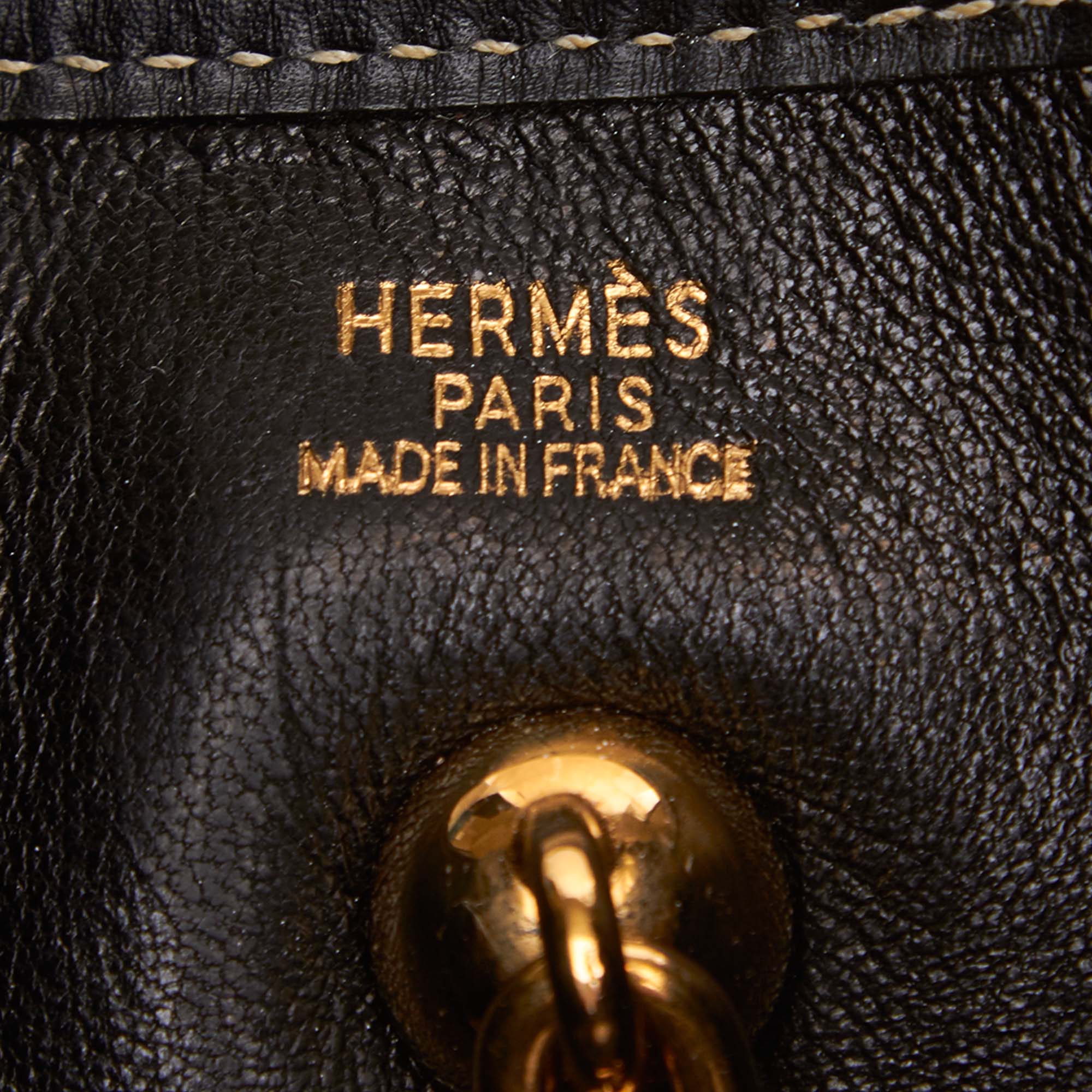 Authenticated Used Hermes Vespa PM Straw Beige Shoulder Bag Brown 