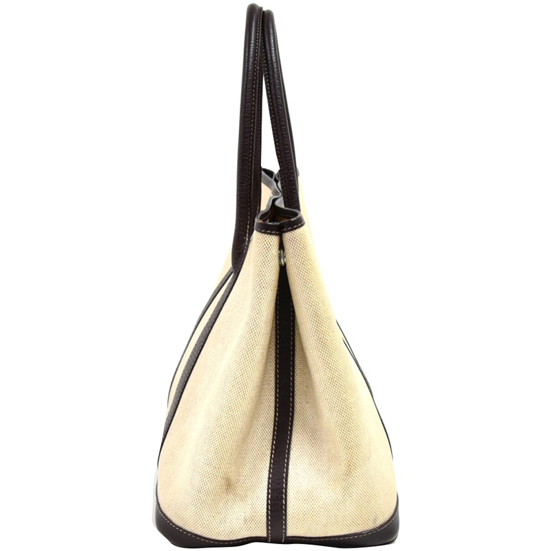 

Hermes Beige Canvas And Leather Garden Party PM Bag