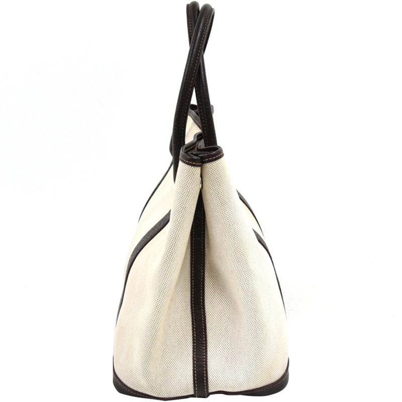 

Hermes Beige Canvas And Leather Garden Party PM Bag