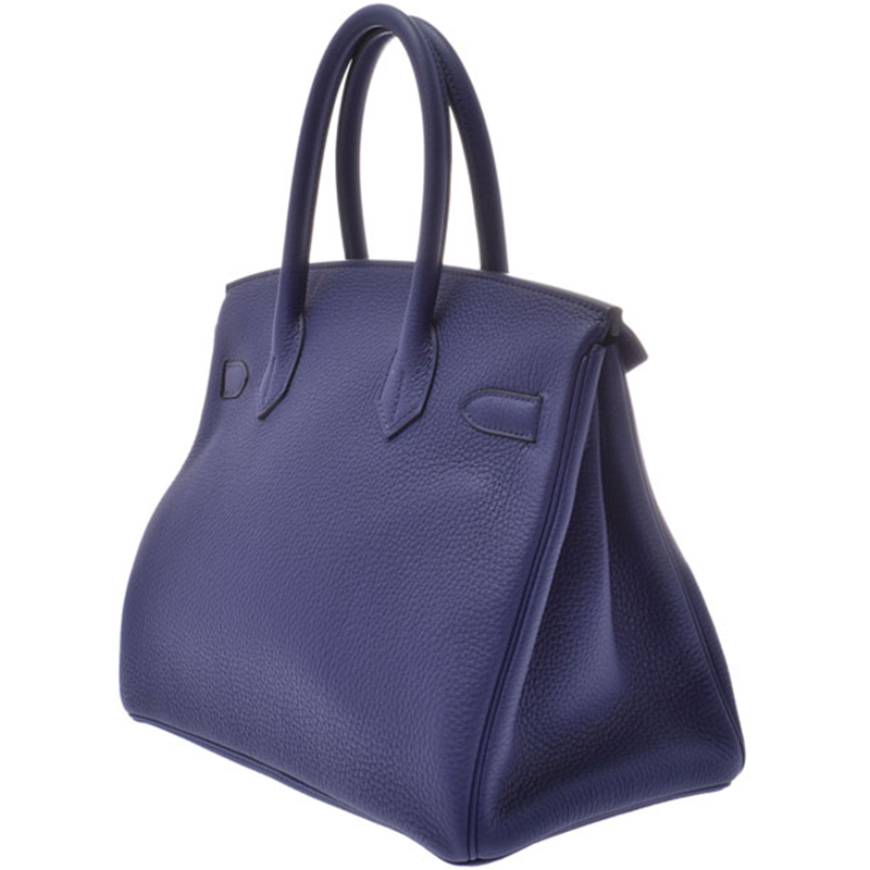 

Hermes Blue Togo Leather Palladium Hardware Birkin 30 Bag