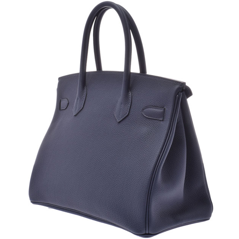 

Hermes Navy Blue Togo Leather Palladium Hardware Birkin 30 Bag