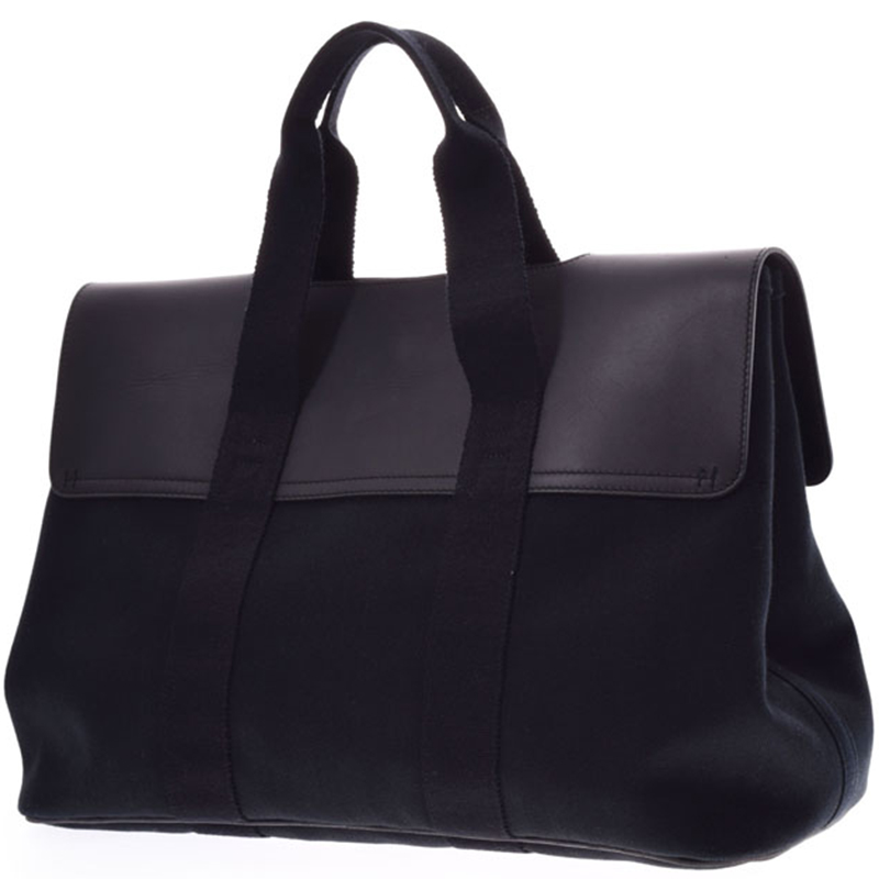 

Hermes Black Toile And Leather Valaparaiso MM Bag