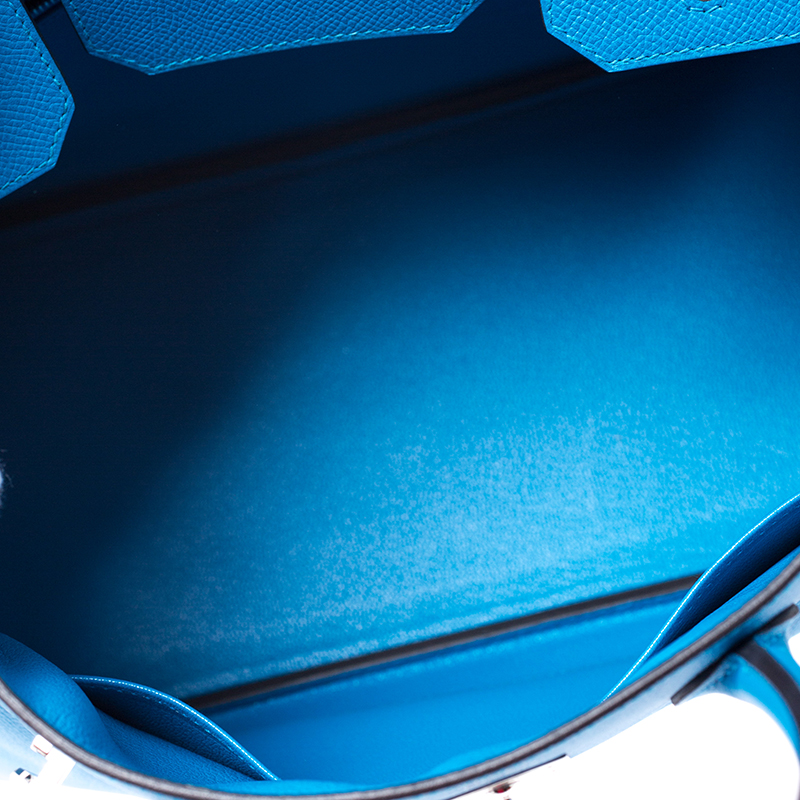 Hermès Bleu Zanzibar Epsom Leather Palladium Hardware Birkin 30 Bag Hermes