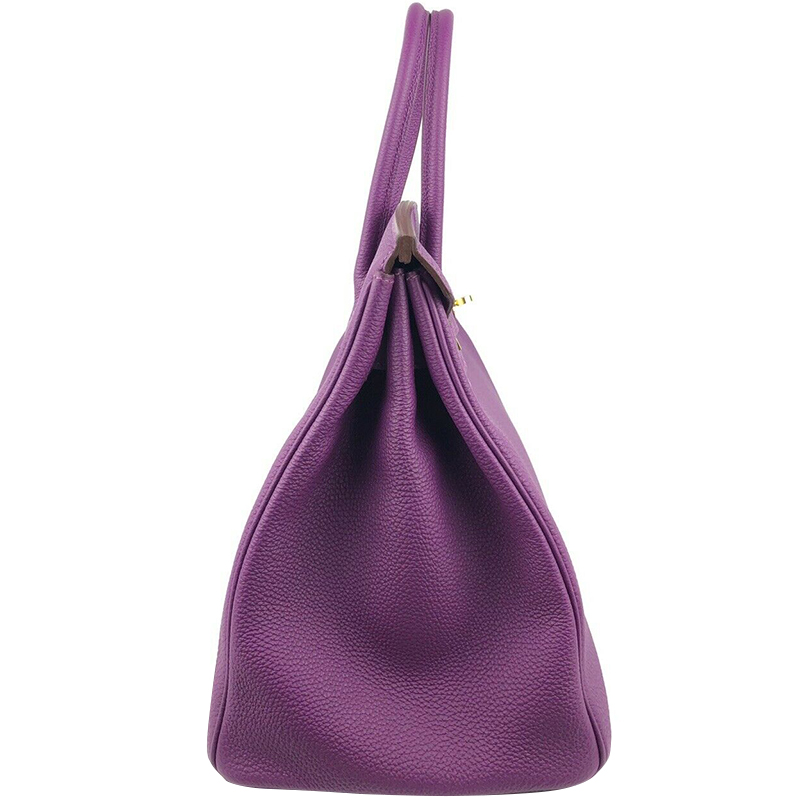 

Hermes Anemone Togo Leather Gold Hardware Birkin 35 Bag, Purple