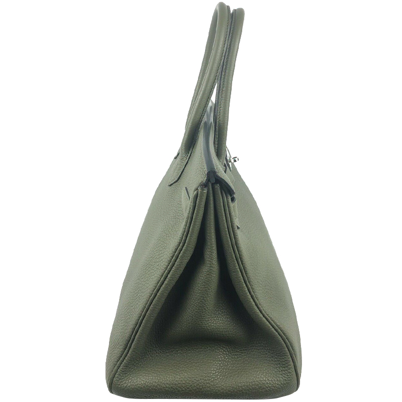 

Hermes Canopee Leather Palladium Hardware Birkin 35 Bag, Green