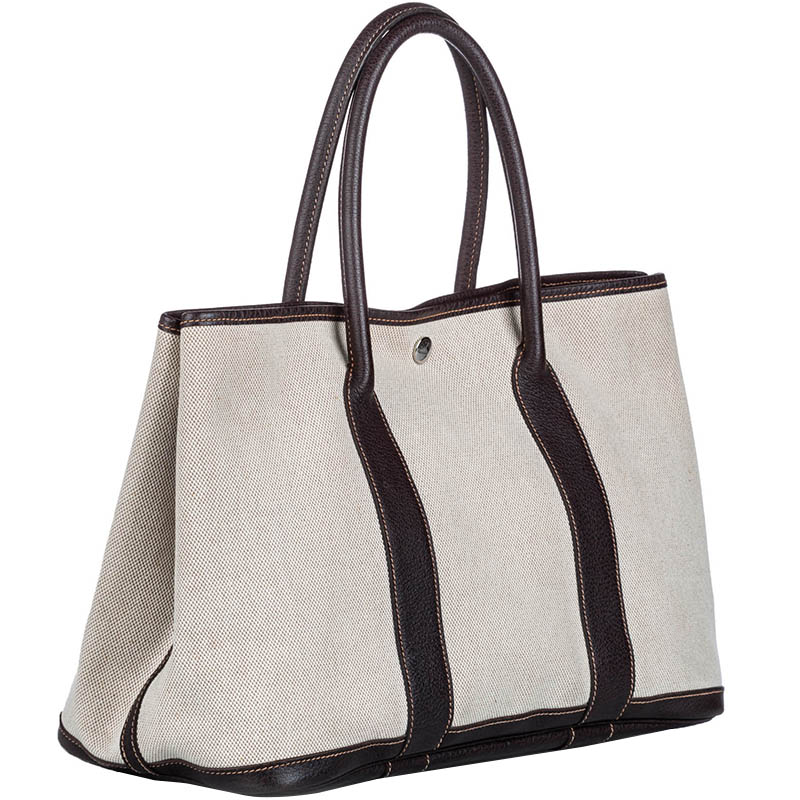 

Hermes White/Blue Garden Party PM, Multicolor