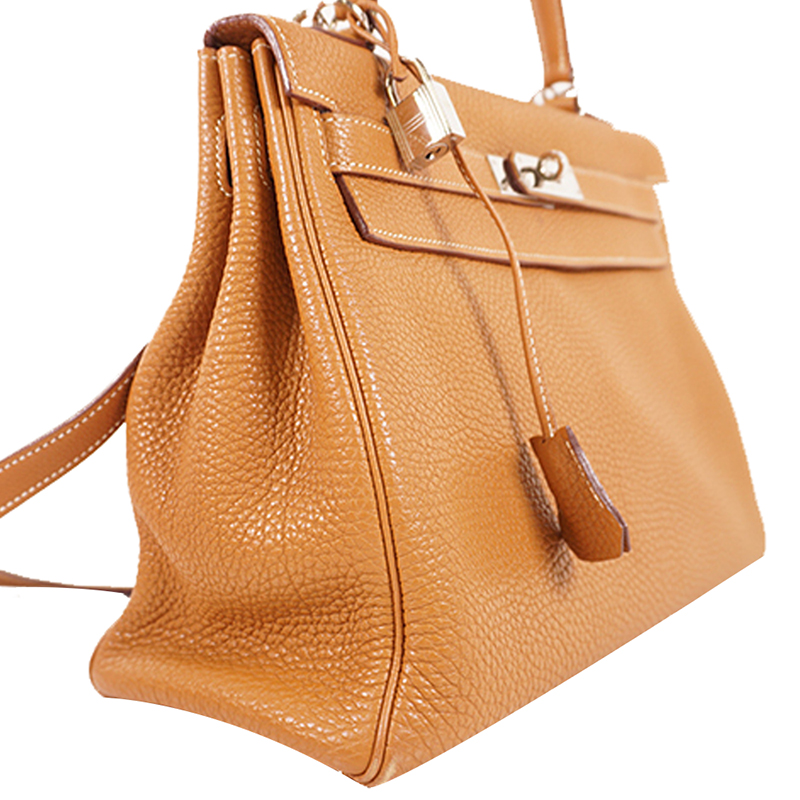 

Hermes Gold Togo Leather Kelly 32 Bag, Brown