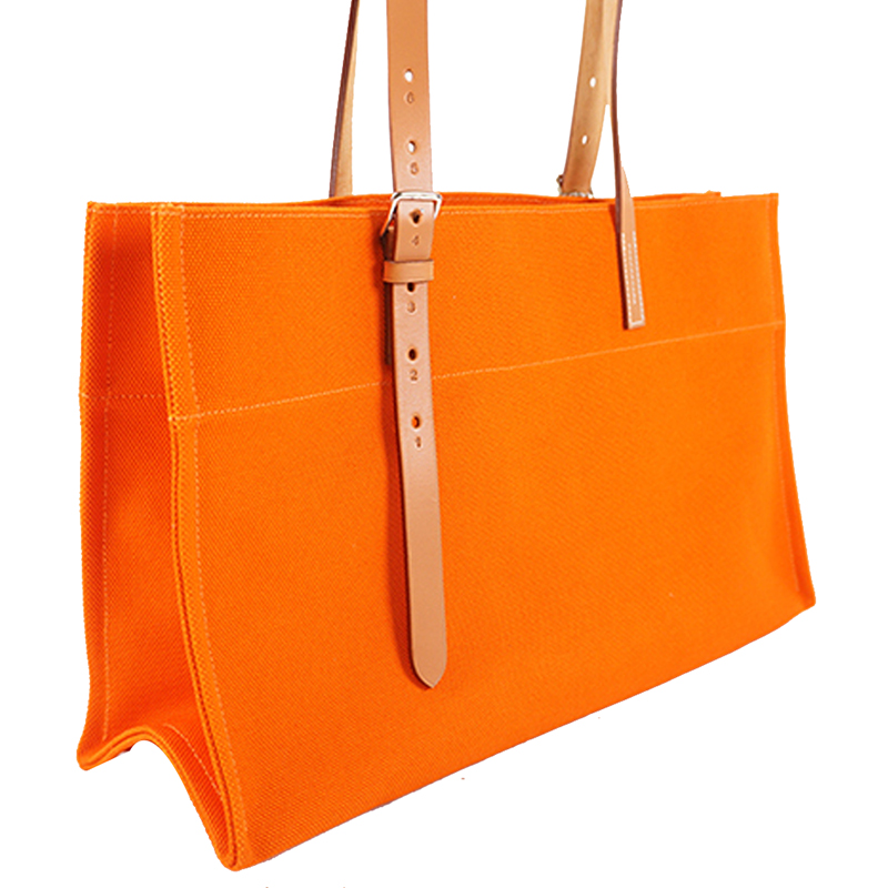 

Hermes Orange Canvas Sac Bag