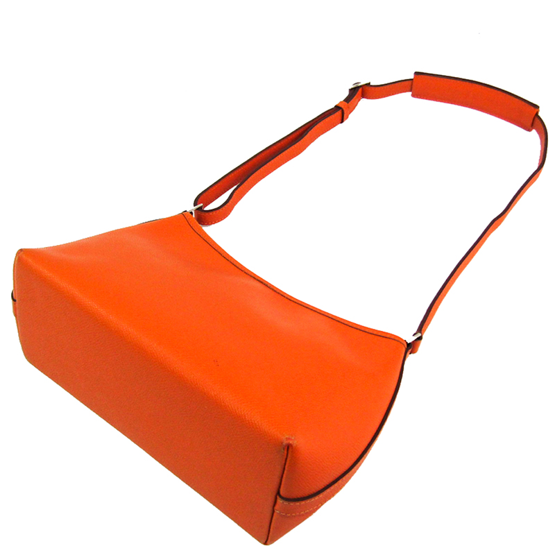 

Hermes Orange Epsom Leather Shoulder Bag