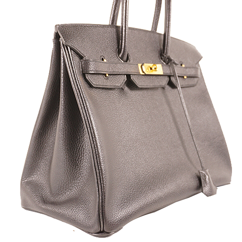 

Hermes Black Ardennes Leather Birkin 35 Bag