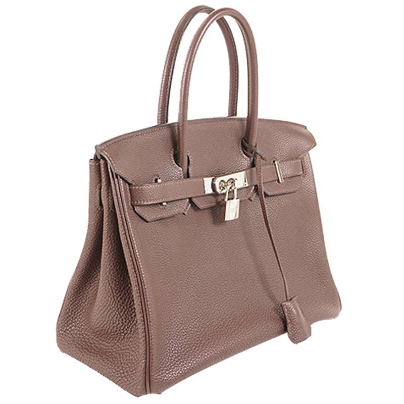 

Hermes Dark Brown Togo Leather Birkin 30 Bag