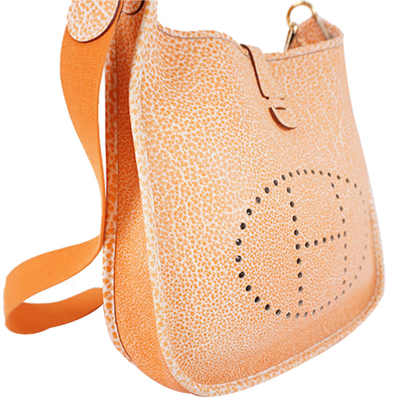 

Hermes Orange Leather Evelyne â Shoulder Bag