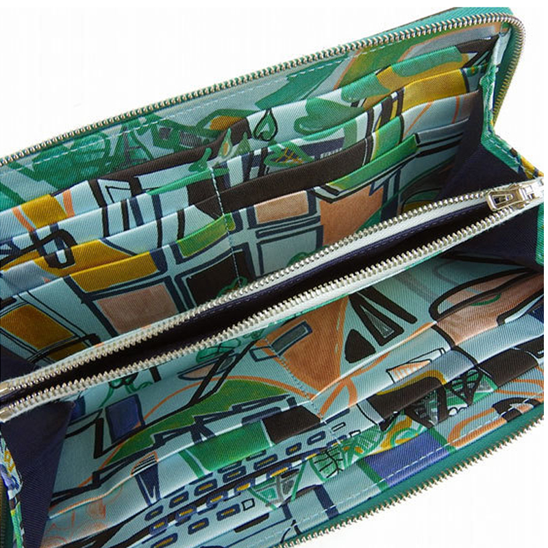 

Hermes Blue Paon Epson Leather Long Wallet