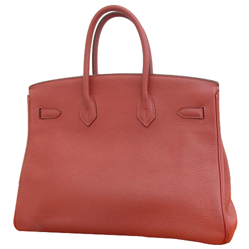 

Hermes Vermilion Togo Leather Birkin 35 Bag, Brown