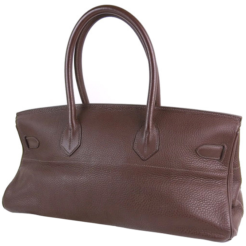 

Hermes Dark Brown Taurillon Clemence Leather Birkin Bag