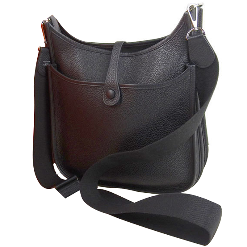 

Hermes Black Taurillon Clemence Leather Evelyn III Shoulder Bag