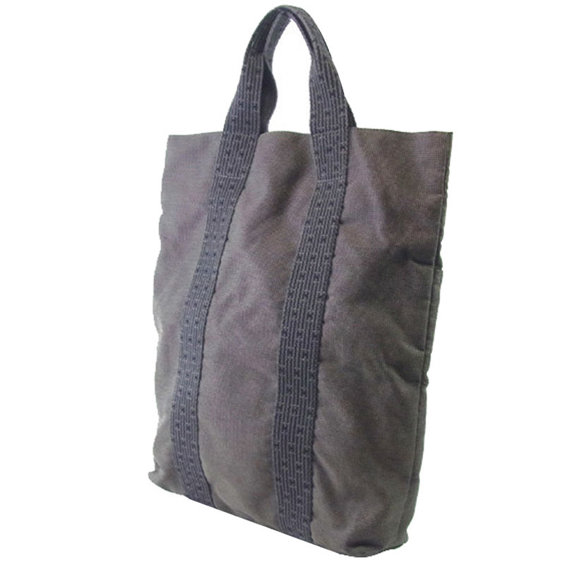 

Hermes Gray Canvas Herline Tote Bag, Grey