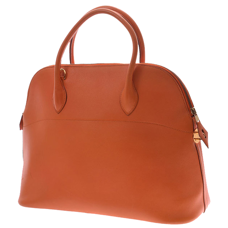 

Hermes Orange Gulliver Leather Bolide 37 Bag