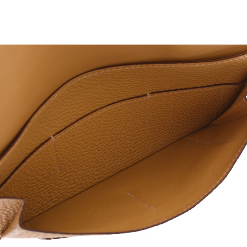 

Hermes Black/Yellow Togo Leather Coin Purse