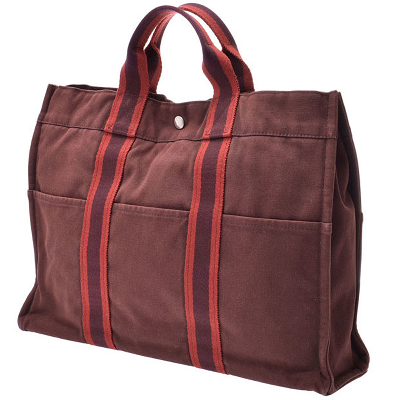 

Hermes Red Canvas Fourre-Tout Tote MM Bag