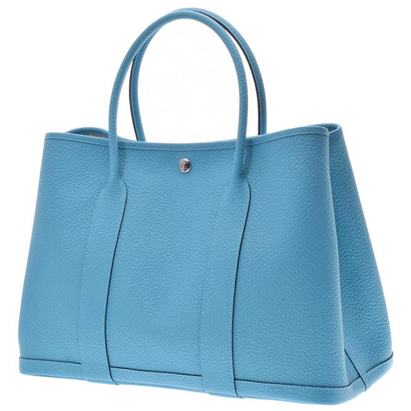 

Hermes Blue Country Leather Garden Party 36 Bag