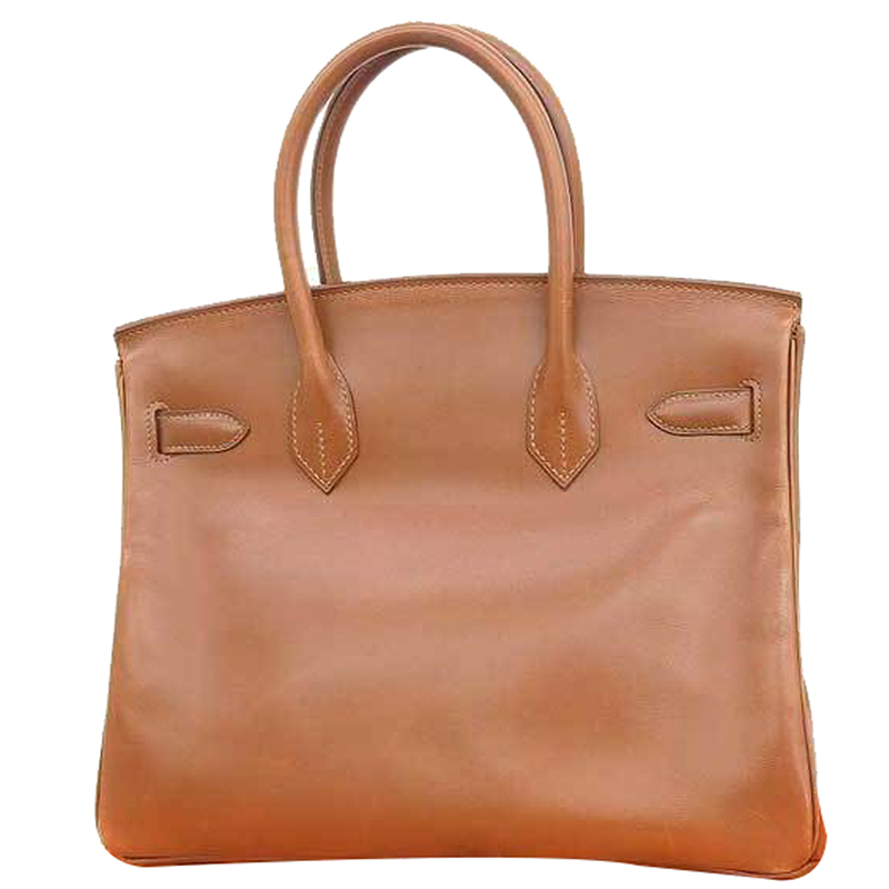 

Hermes Noisette Box Calf Leather Birkin 30 Bag, Brown
