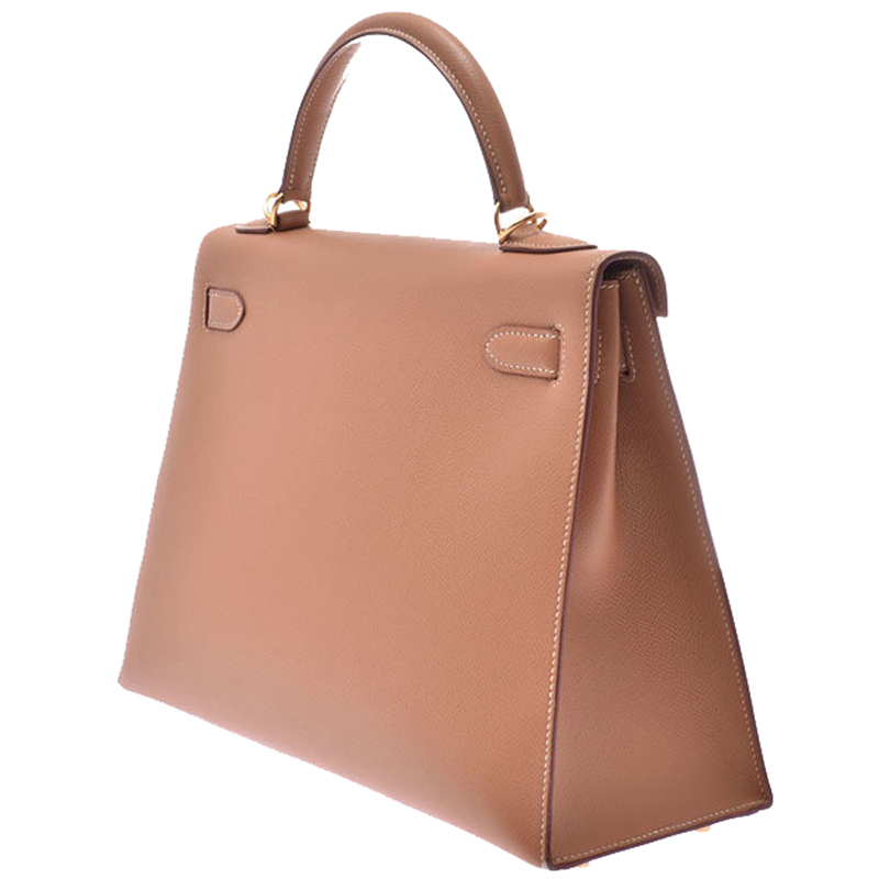 

Hermes Natural Courchevel Leather Kelly 32 Bag, Brown
