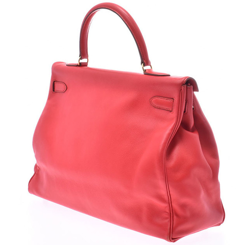 

Hermes Red Gulliver Leather Kelly 35 Bag