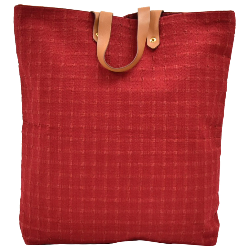 Hermes Red Cotton Canvas Tote Bag Tlc Hermes Red Cotton Canvas Tote Bag