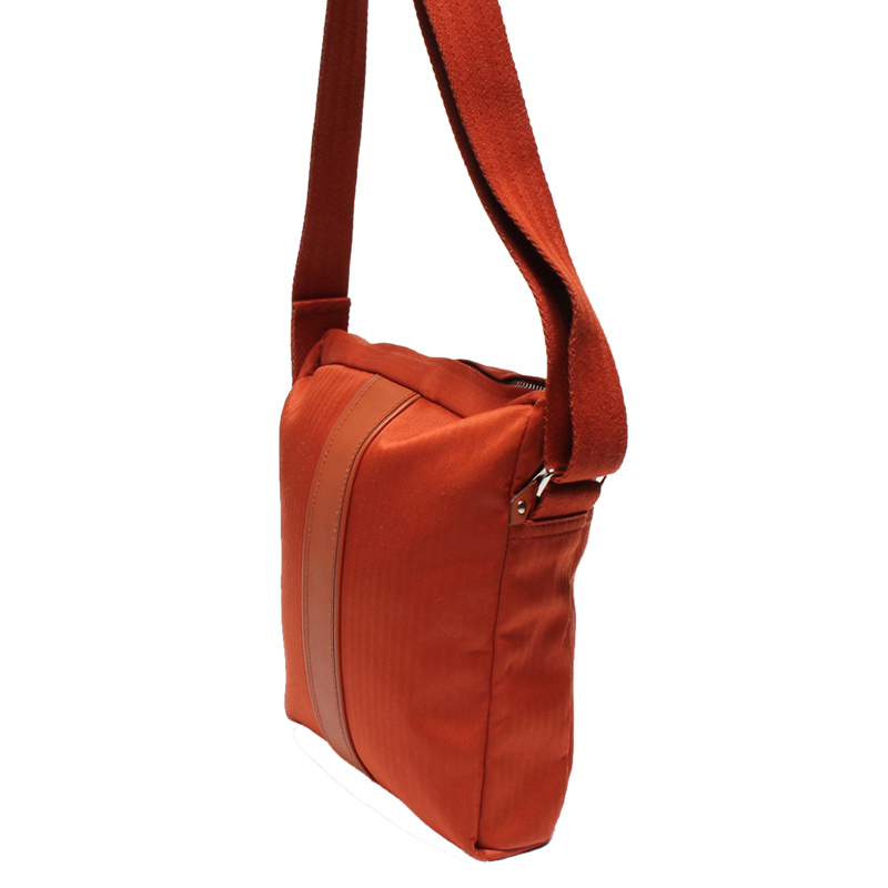 

Hermes Orange Toile Canvas Pochette Acapulco Messenger Bag