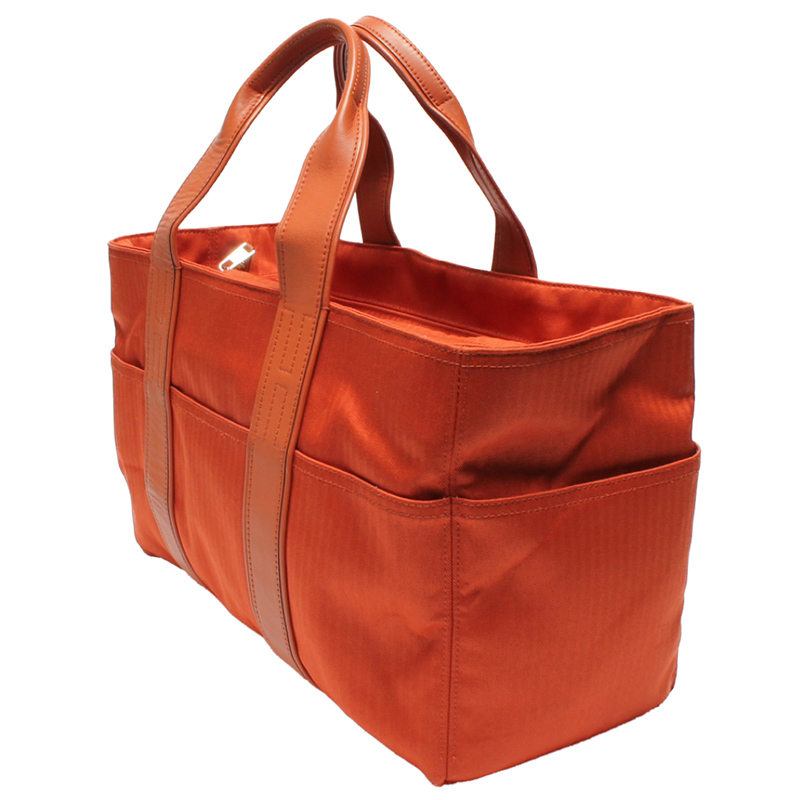 

Hermes Orange Toile Canvas Acapulco MM Bag