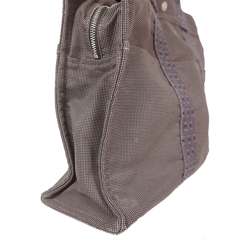 

Hermes Gray Canvas Herline Tote Bag, Grey