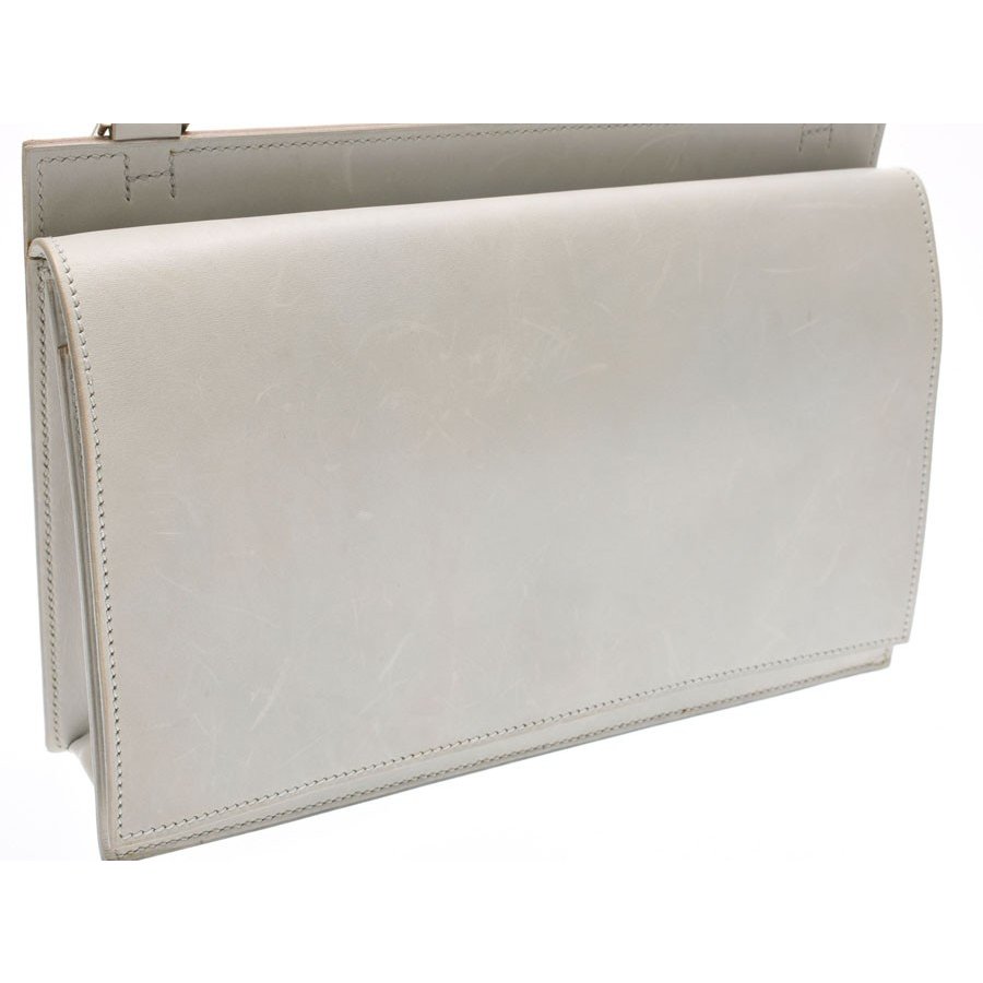 

Hermes White Leather Shoulder Bag